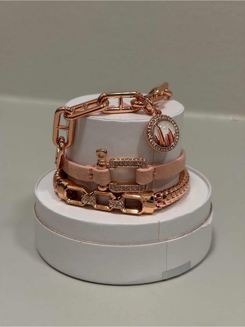 Bomb Party NWT! Rose Gold Bracelet Set - New York Skyline